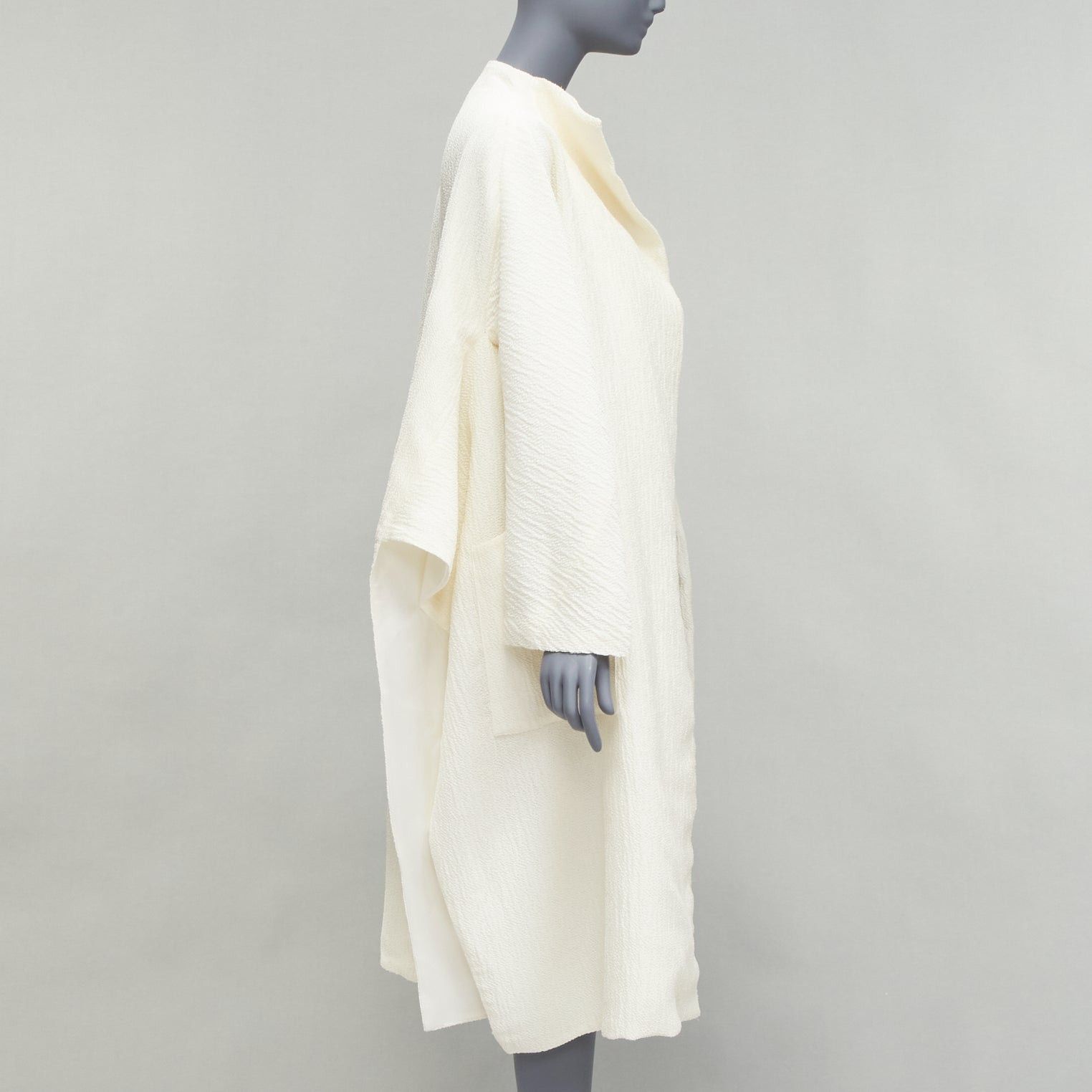Maticevski MATICEVSKI 2021 Prestige cream 3D collar pocketed side slit coat AUS10 S Size M / US 6-8 / IT 42-44 - 2 Thumbnail