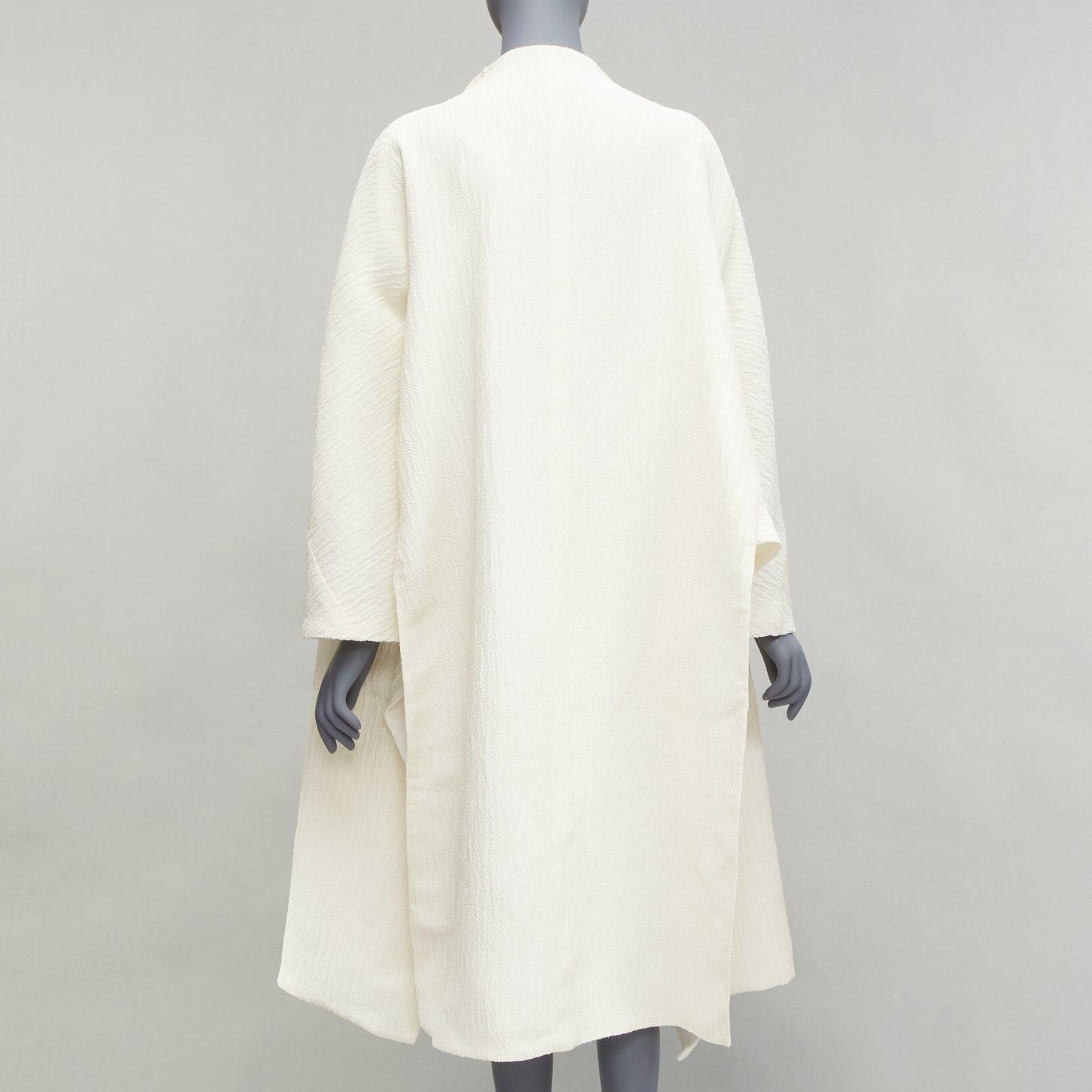 Maticevski MATICEVSKI 2021 Prestige cream 3D collar pocketed side slit coat AUS10 S Size M / US 6-8 / IT 42-44 - 4 Thumbnail
