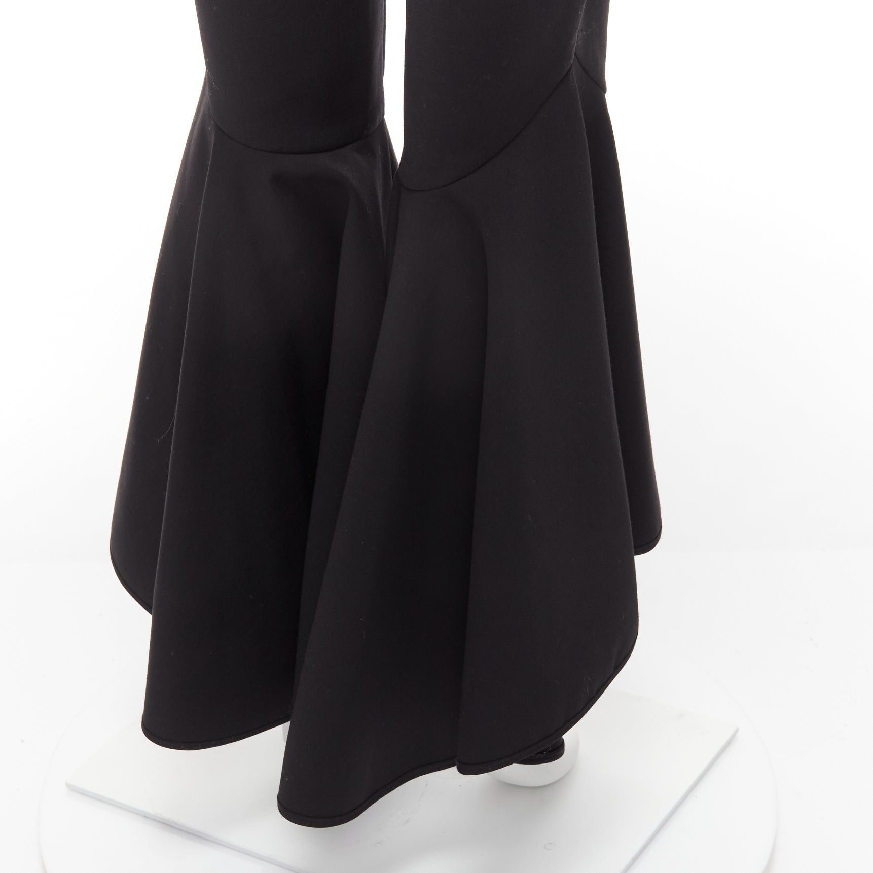 ELLERY ELLERY black virgin wool blend cropped cascared flared pants US8 L Size 30" / US 8 / IT 44 - 2 Thumbnail