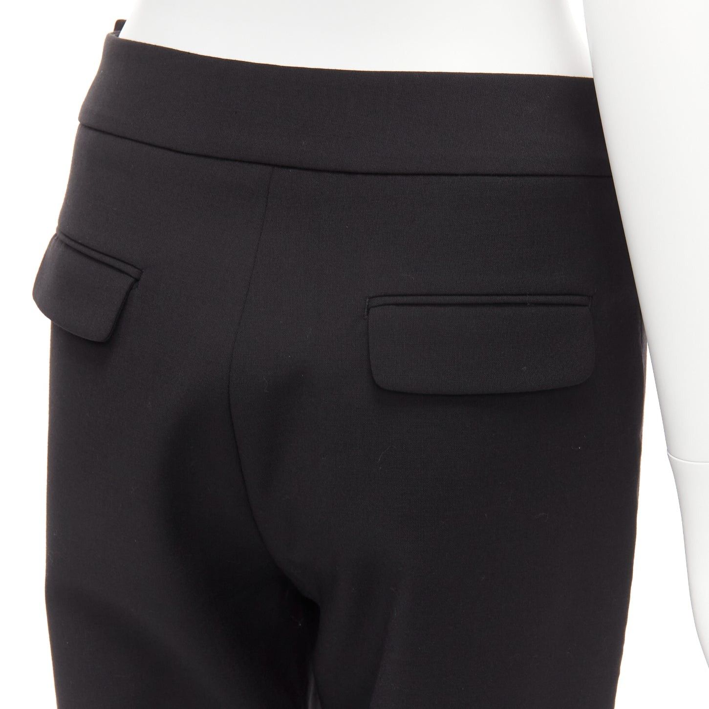 ELLERY ELLERY black virgin wool blend cropped cascared flared pants US8 L Size 30" / US 8 / IT 44 - 7 Thumbnail