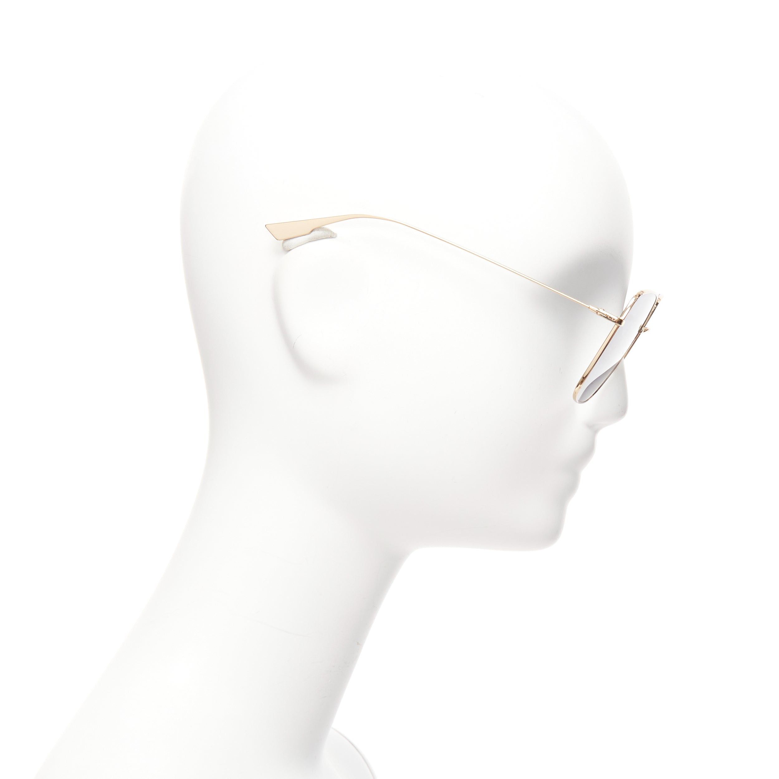 Dior CHRISTIAN DIOR LKSA9 CD logo gold trim blue square frame sunnies Size ONE SIZE - 4 Thumbnail