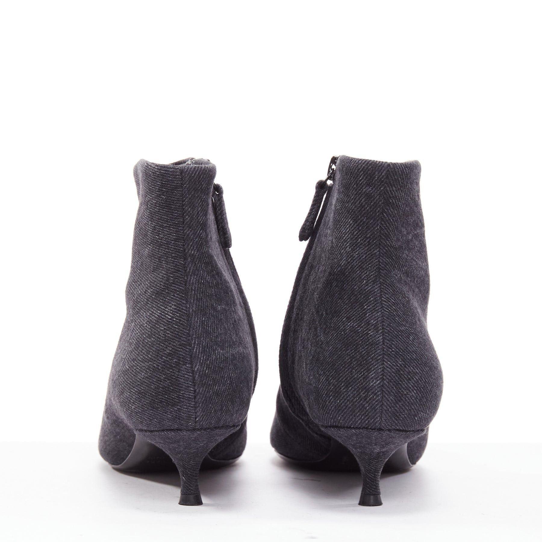 BALENCIAGA Demna BB Knife grey denim booties EU38.5