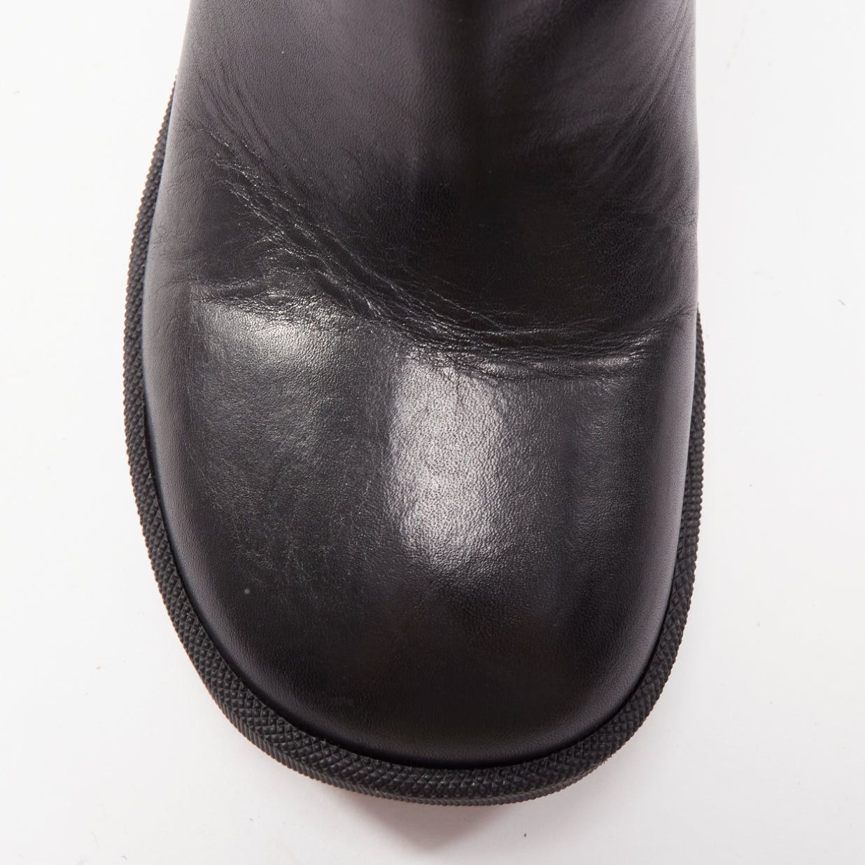 Burberry BURBERRY Daniel Lee Stride 85 black leather chunky heel boots EU39 Size US 9 / IT 39 - 6 Thumbnail
