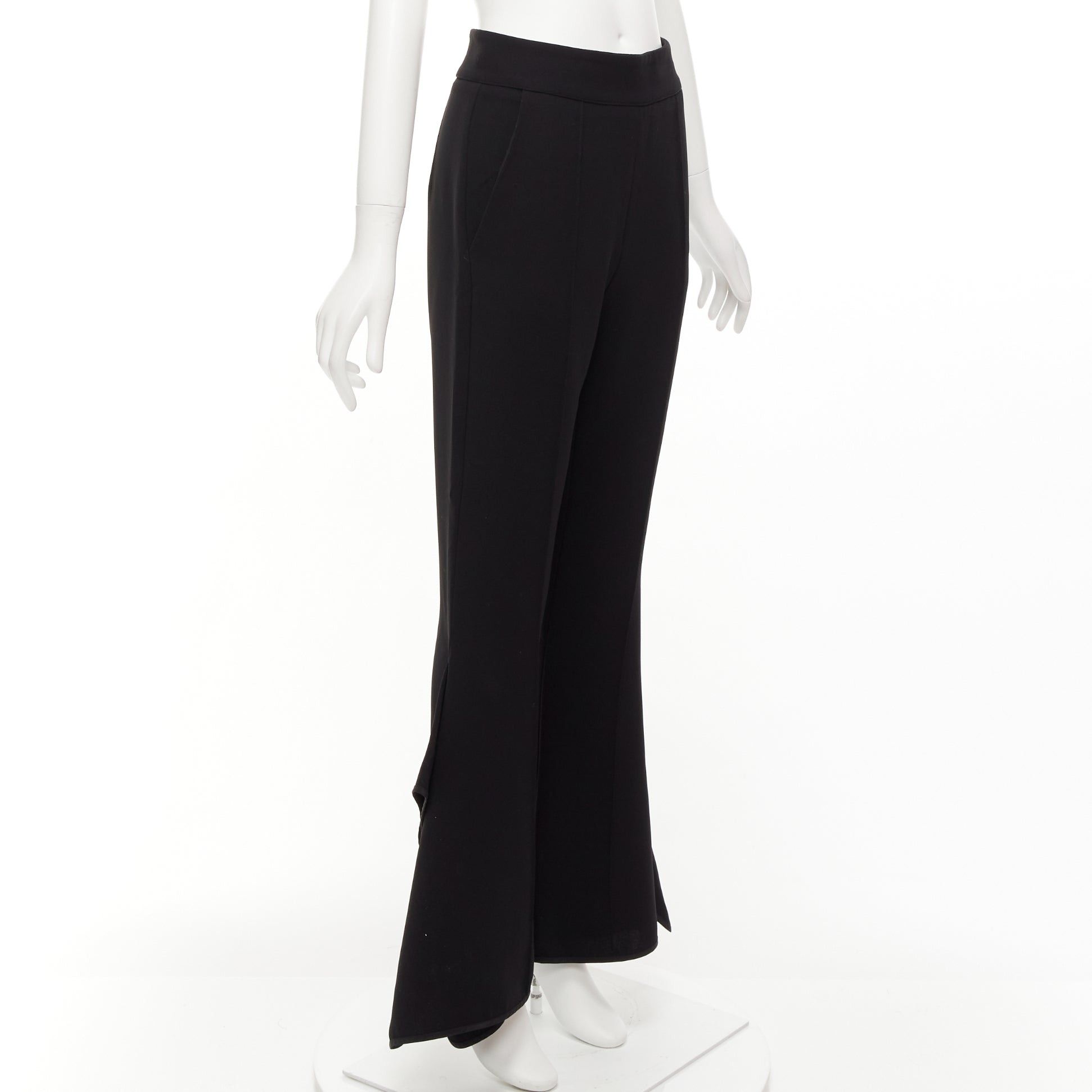 Maticevski MATICEVSKI 2016 Primal black front pleat side ruffles flare leg pants AUS10 M Size 28" / US 6 / IT 42 - 3 Thumbnail
