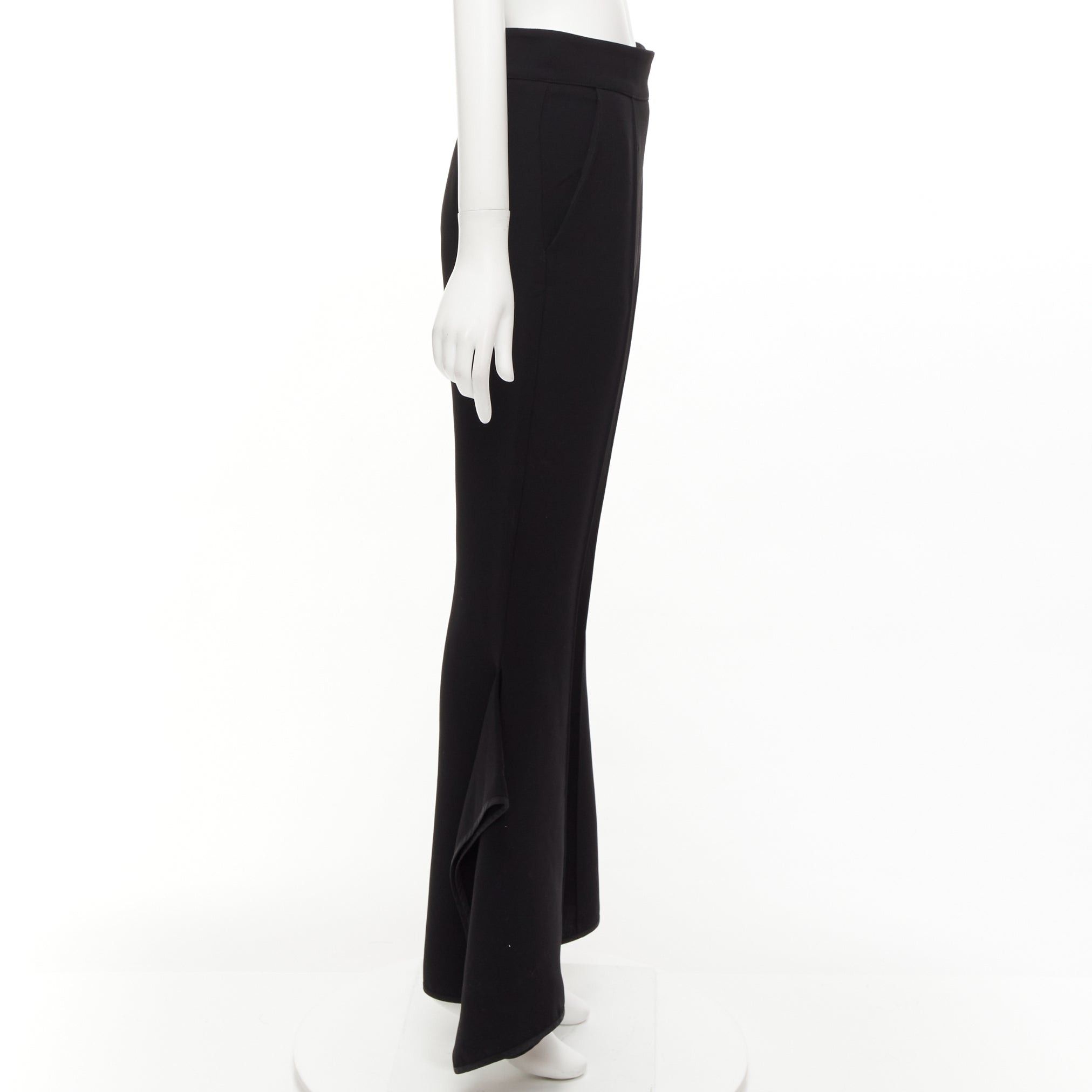 Maticevski MATICEVSKI 2016 Primal black front pleat side ruffles flare leg pants AUS10 M Size 28" / US 6 / IT 42 - 4 Thumbnail