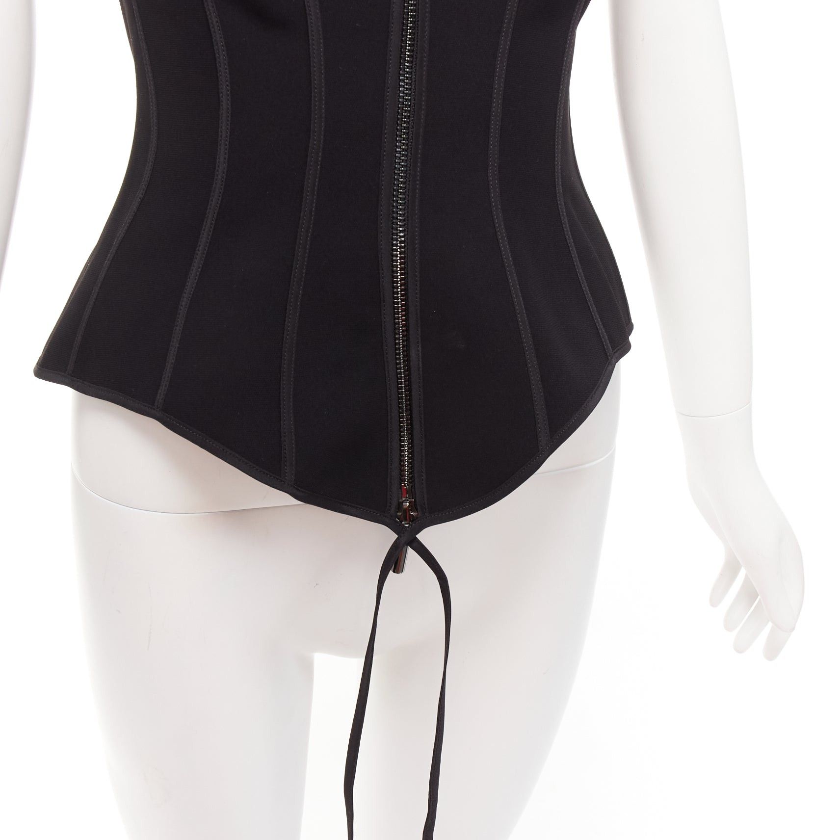 Maticevski MATICEVSKI 2022 Fable Bustier black contour seam boned corset top AUS10 M Size M / US 6-8 / IT 42-44 - 2 Thumbnail