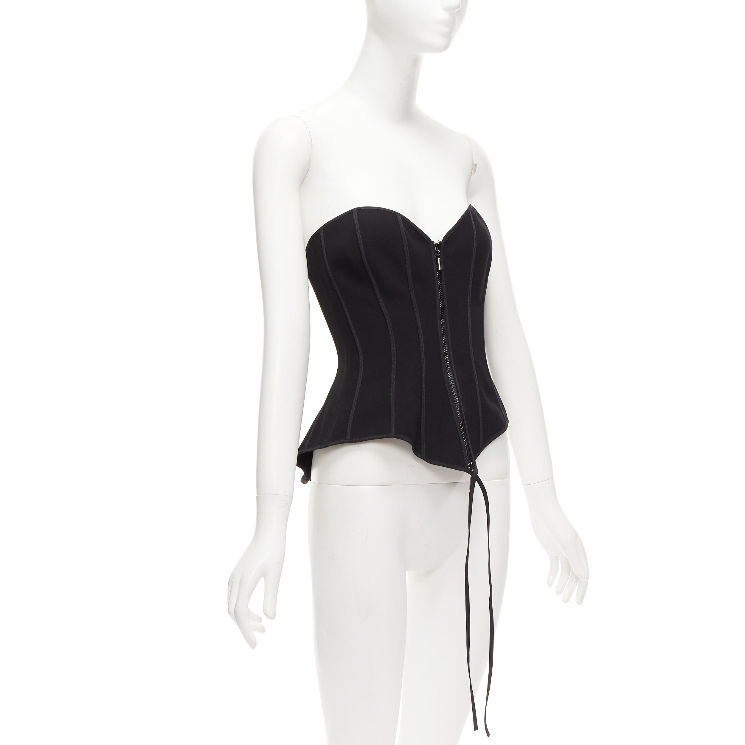 Maticevski MATICEVSKI 2022 Fable Bustier black contour seam boned corset top AUS10 M Size M / US 6-8 / IT 42-44 - 3 Thumbnail