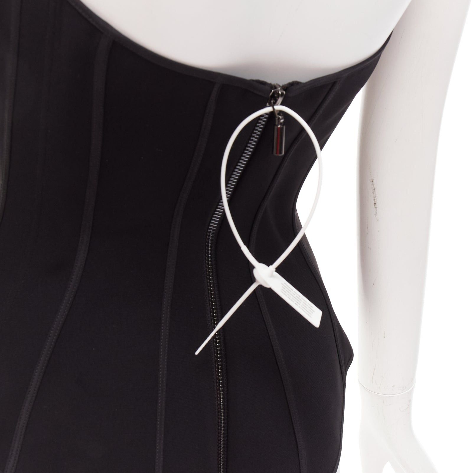 Maticevski MATICEVSKI 2022 Fable Bustier black contour seam boned corset top AUS10 M Size M / US 6-8 / IT 42-44 - 6 Thumbnail