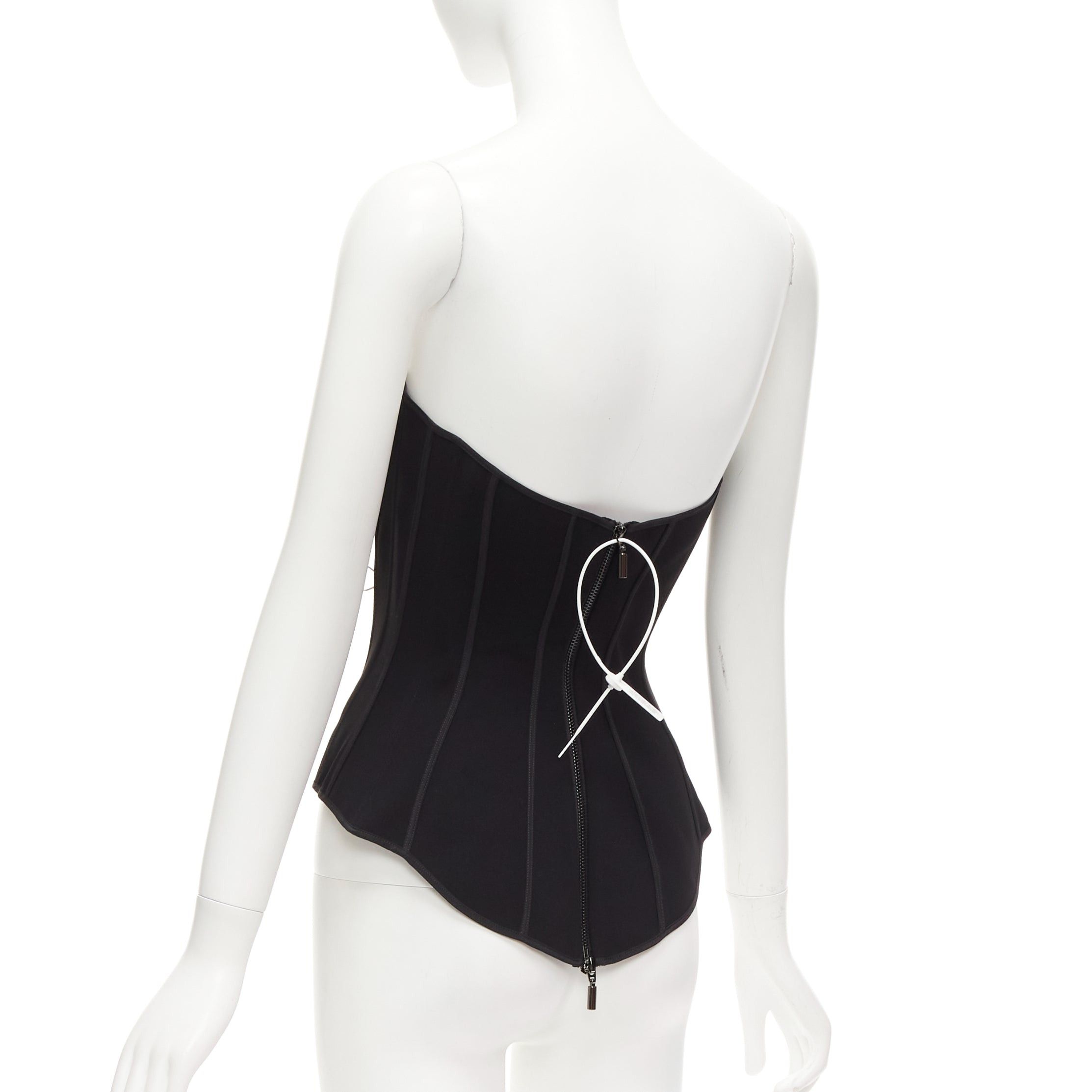Maticevski MATICEVSKI 2022 Fable Bustier black contour seam boned corset top AUS10 M Size M / US 6-8 / IT 42-44 - 5 Thumbnail