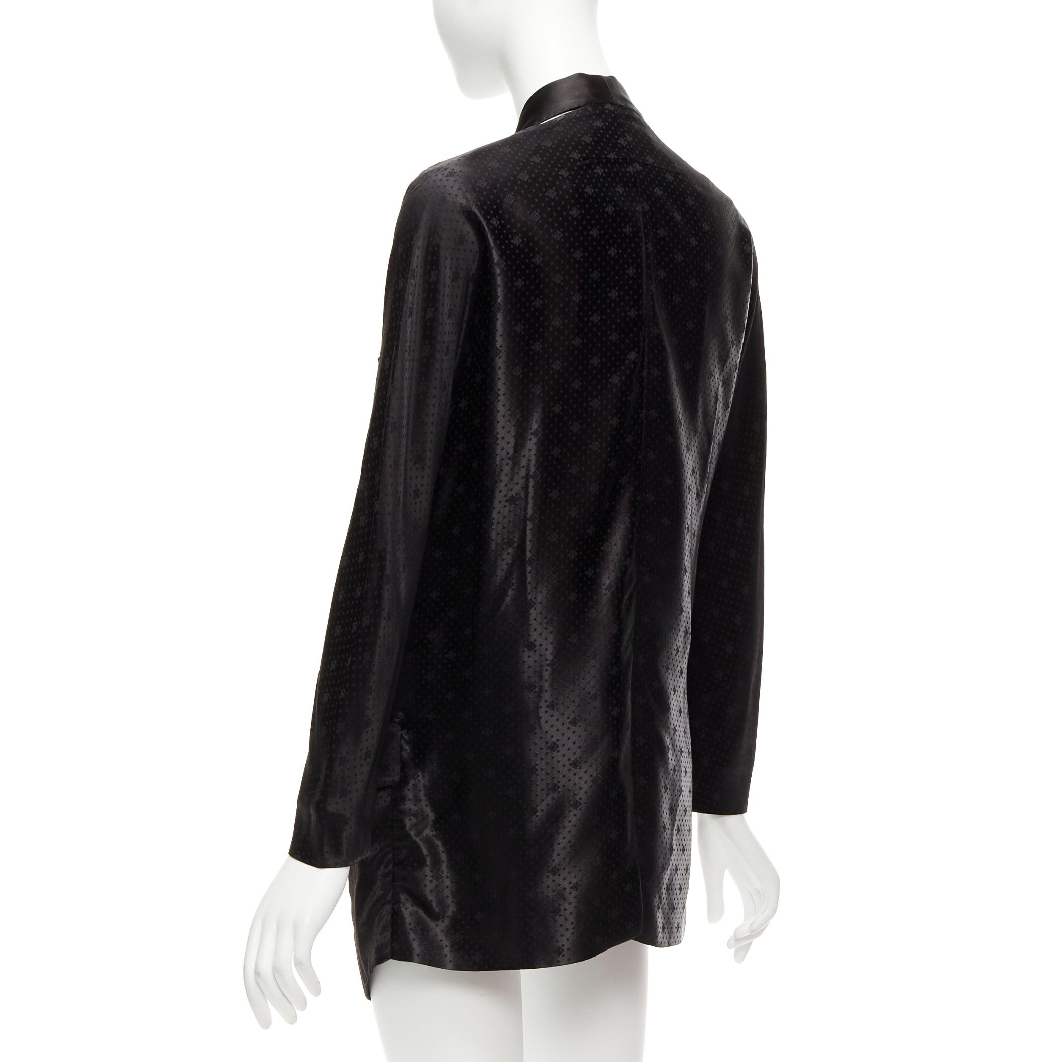 Givenchy GIVENCHY Riccardo Tisci viscose black cut out collar robe blazer FR38 M Size M / US 6-8 / IT 42-44 - 7 Thumbnail