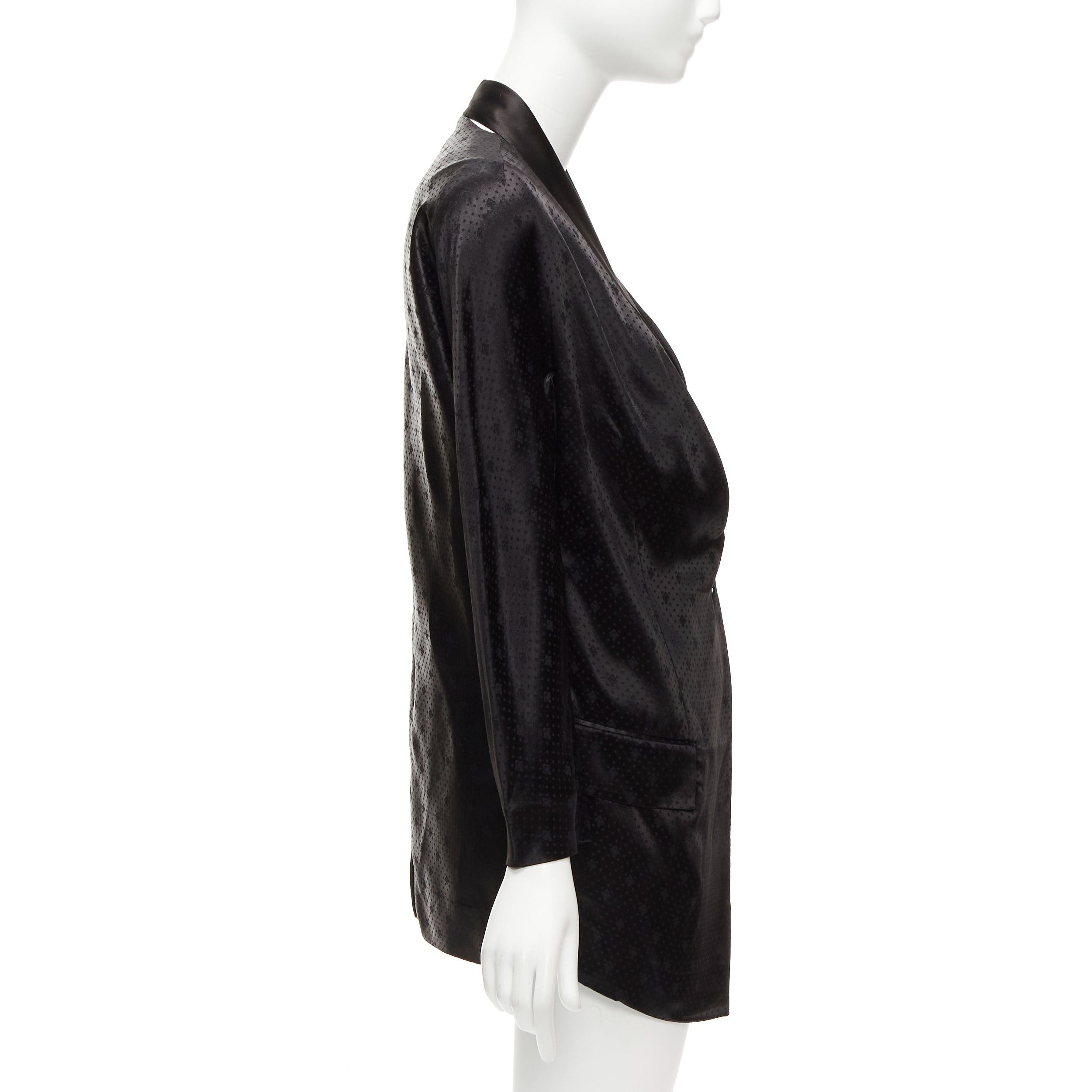 Givenchy GIVENCHY Riccardo Tisci viscose black cut out collar robe blazer FR38 M Size M / US 6-8 / IT 42-44 - 5 Thumbnail