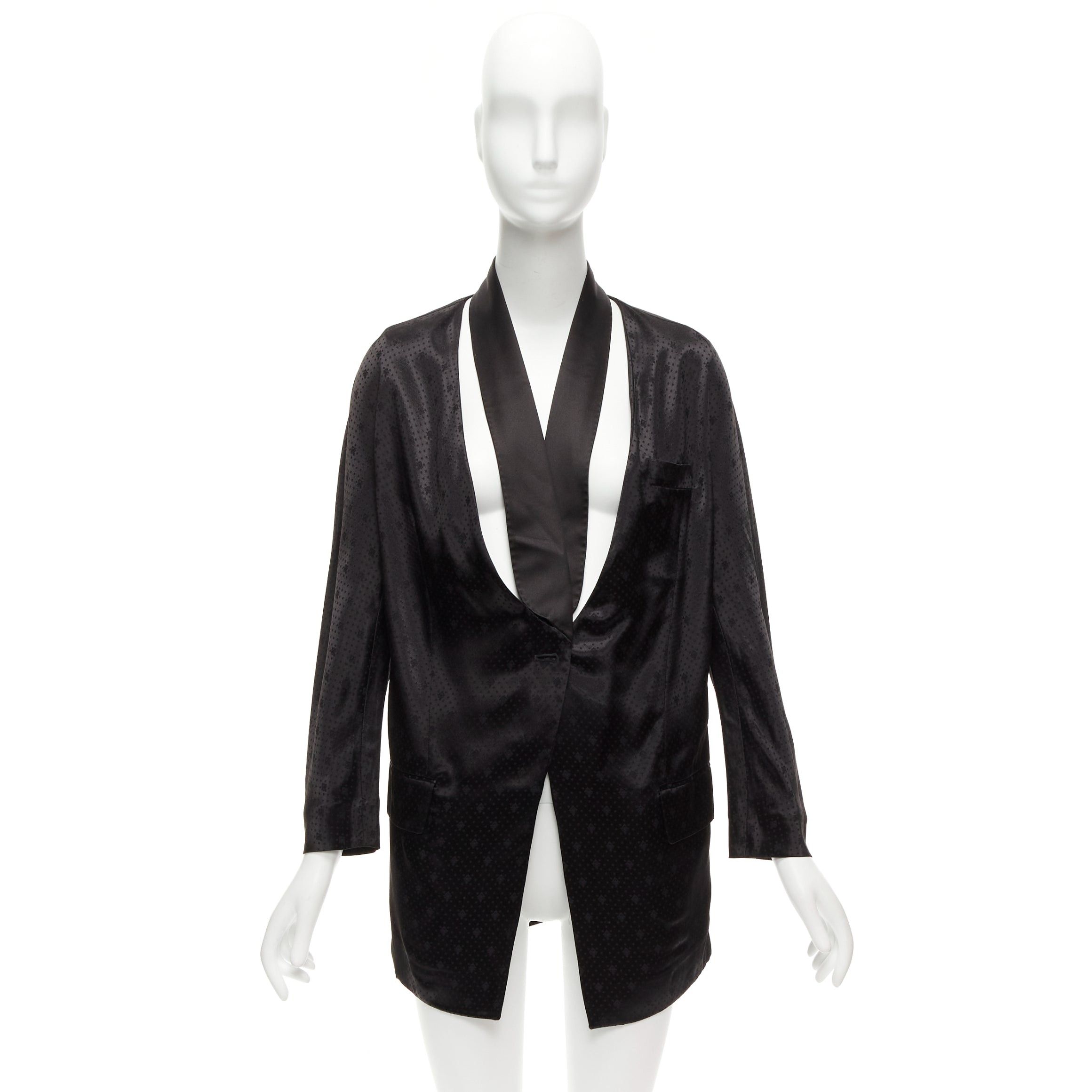 Givenchy GIVENCHY Riccardo Tisci viscose black cut out collar robe blazer FR38 M Size M / US 6-8 / IT 42-44 - 10 Thumbnail