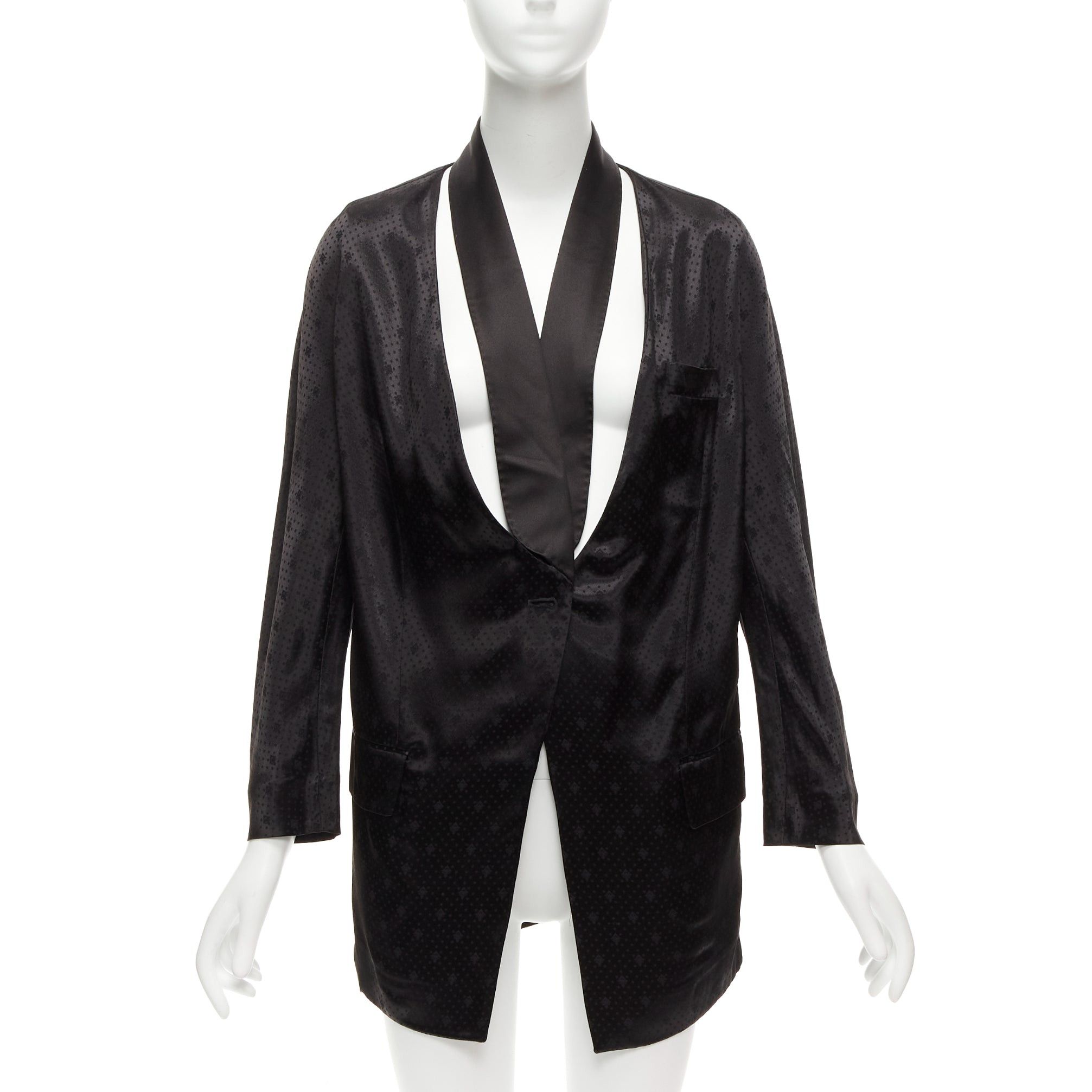 Givenchy GIVENCHY Riccardo Tisci viscose black cut out collar robe blazer FR38 M Size M / US 6-8 / IT 42-44 - 3 Thumbnail