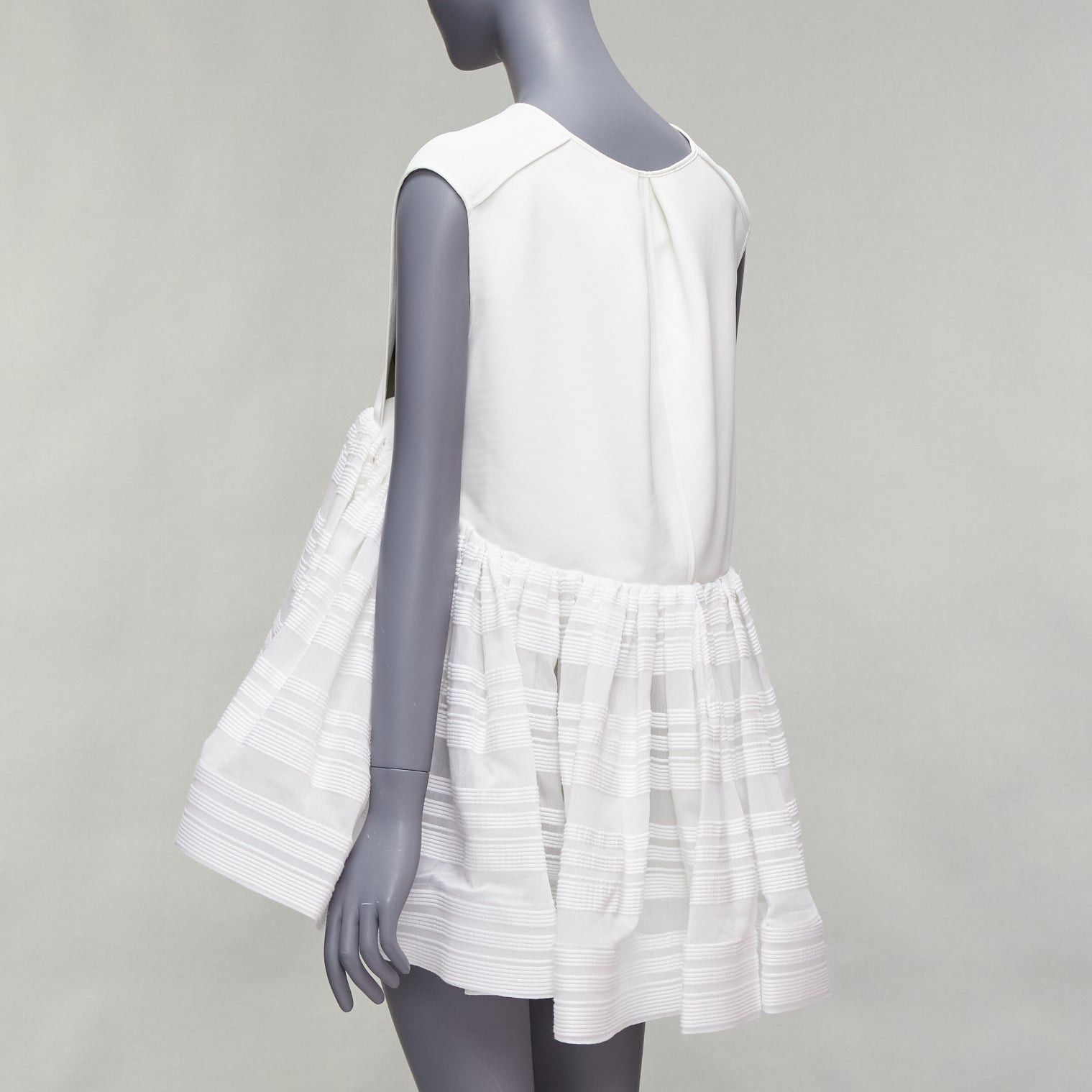 Maticevski MATICEVSKI 2022 Escapism white stiff tulle trim voluminous peplum top AUS10 M Size M / US 6-8 / IT 42-44 - 5 Thumbnail