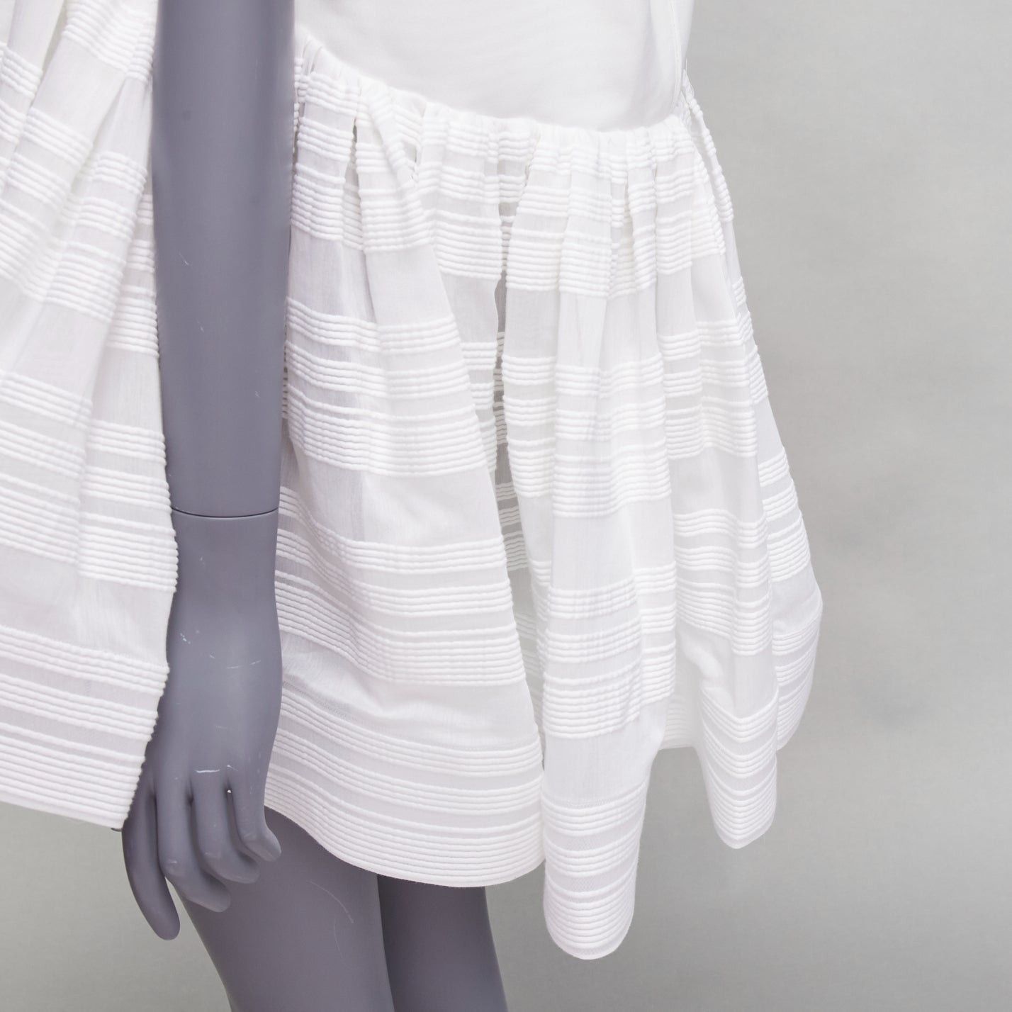 Maticevski MATICEVSKI 2022 Escapism white stiff tulle trim voluminous peplum top AUS10 M Size M / US 6-8 / IT 42-44 - 7 Thumbnail