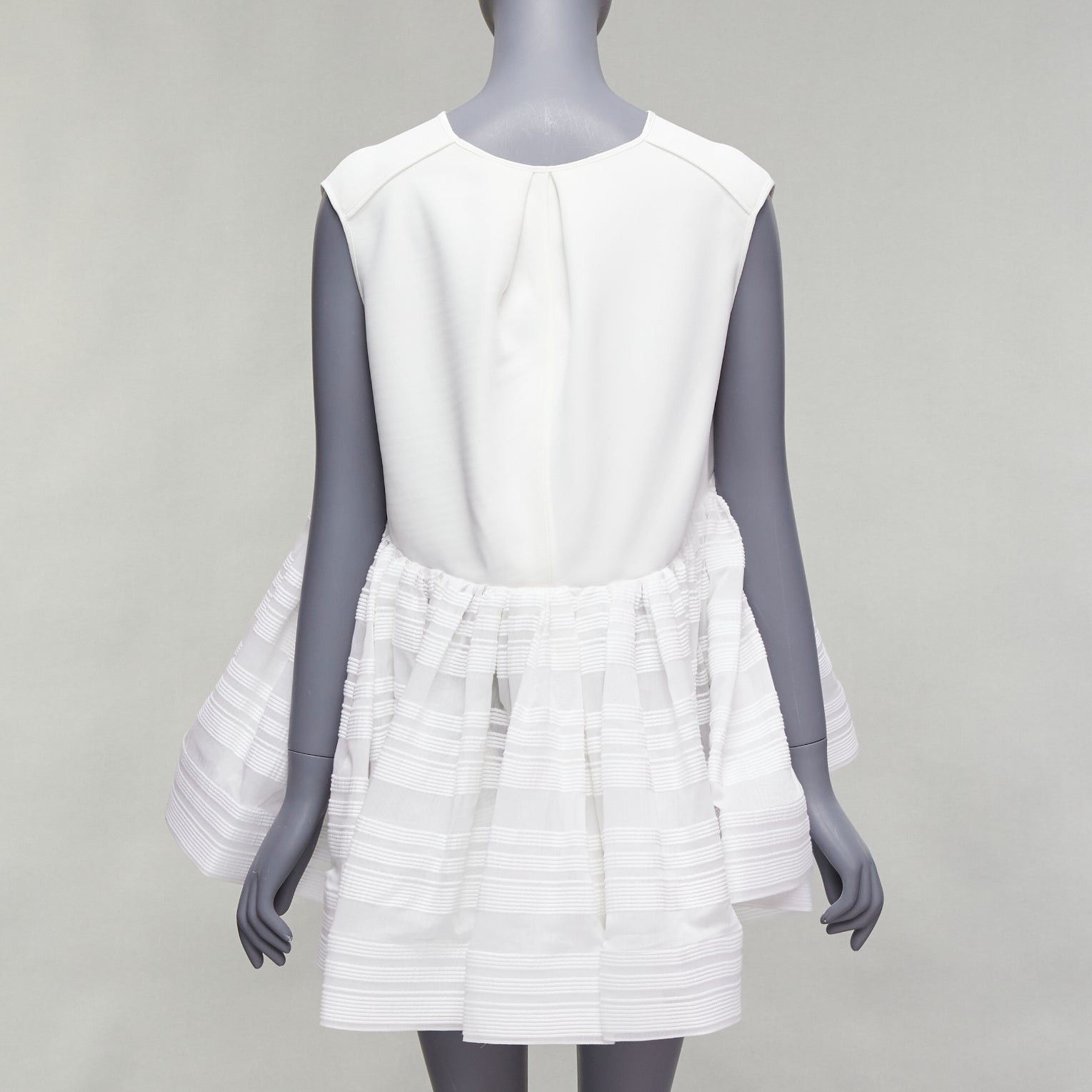 Maticevski MATICEVSKI 2022 Escapism white stiff tulle trim voluminous peplum top AUS10 M Size M / US 6-8 / IT 42-44 - 4 Thumbnail
