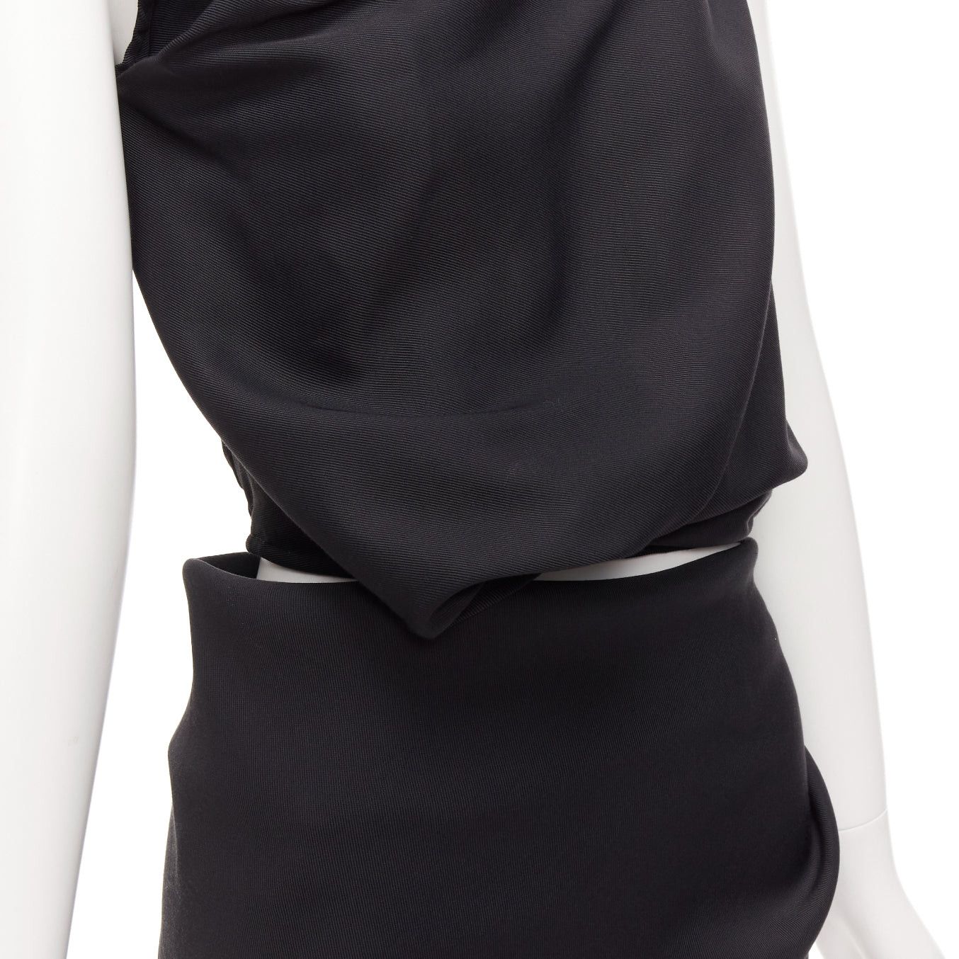 Maticevski MATICEVSKI 2020 Energy Slash black drape front hi low cut out dress AUS8 S Size M / US 6-8 / IT 42-44 - 7 Thumbnail