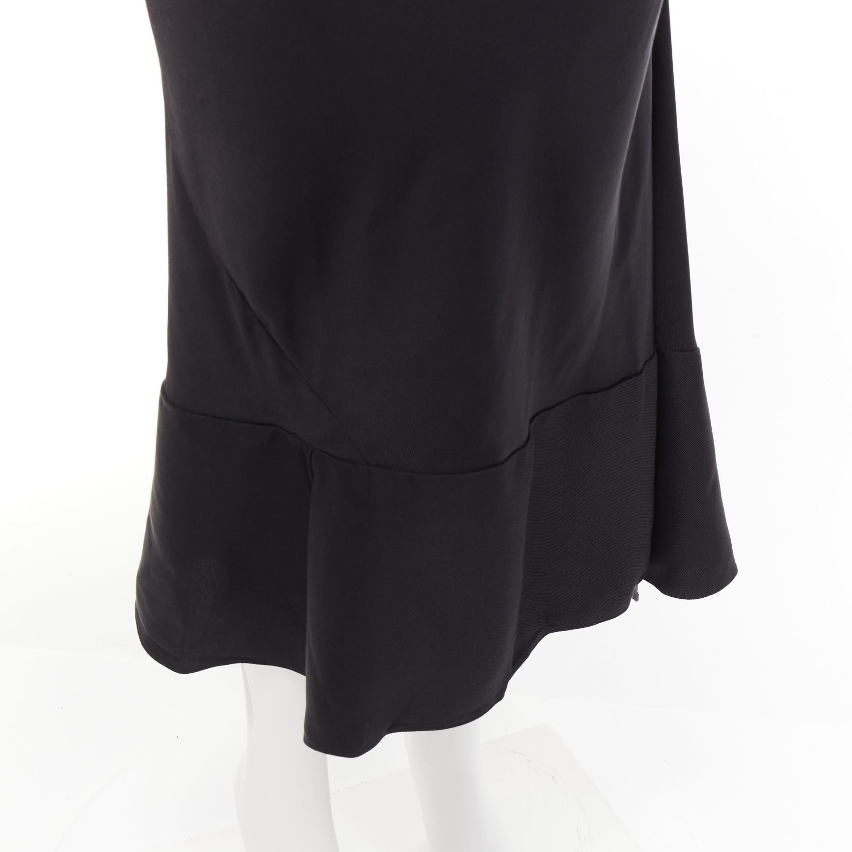 Maticevski MATICEVSKI 2020 Energy Slash black drape front hi low cut out dress AUS8 S Size M / US 6-8 / IT 42-44 - 8 Thumbnail
