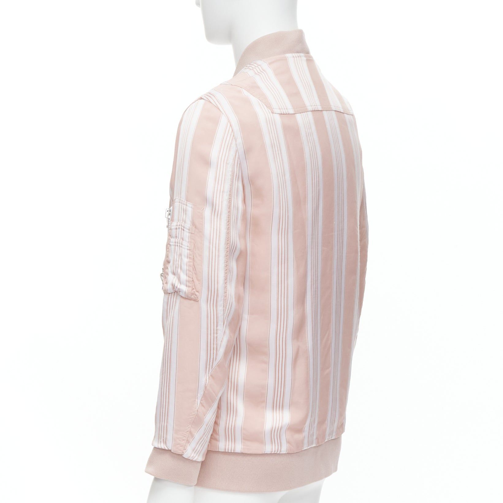 Acne Studios ACNE STUDIOS Varden 2016 pink white striped padded bomber jacket FR34 XS Size XS / US 0-2 / IT 36-38 - 7 Thumbnail