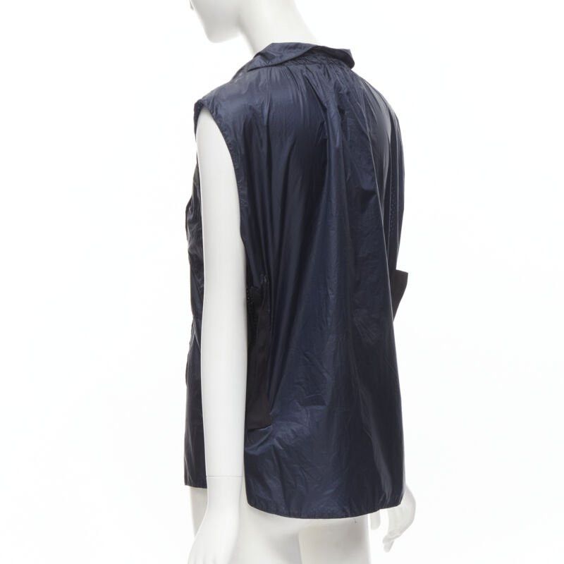 Sacai SACAI 2015 navy blue light nylon technical pocket grosgrain zip vest S Size US S / EU 44-46 / 1 - 7 Thumbnail