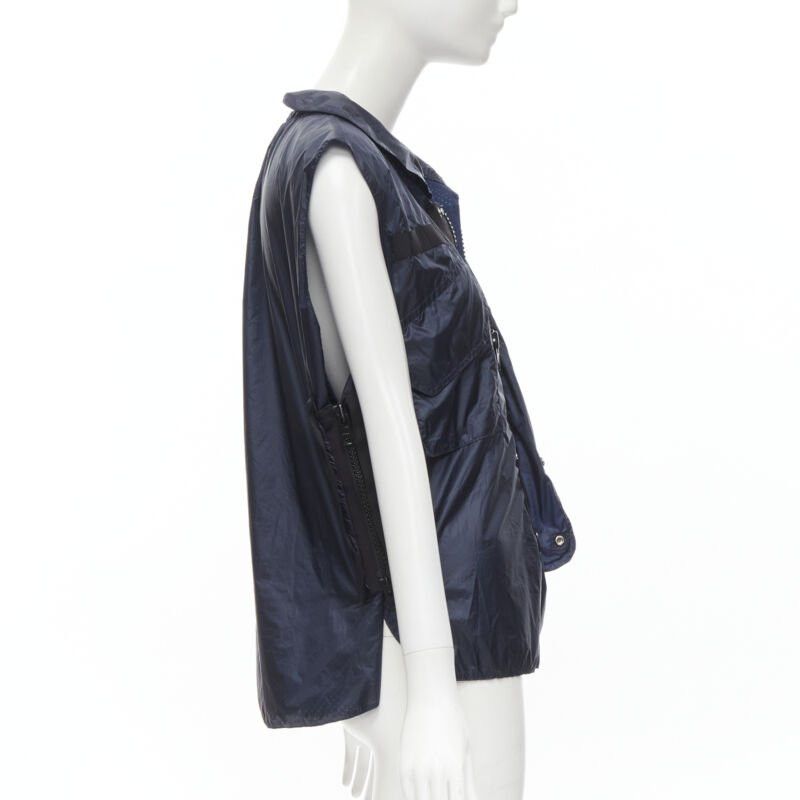 Sacai SACAI 2015 navy blue light nylon technical pocket grosgrain zip vest S Size US S / EU 44-46 / 1 - 5 Thumbnail
