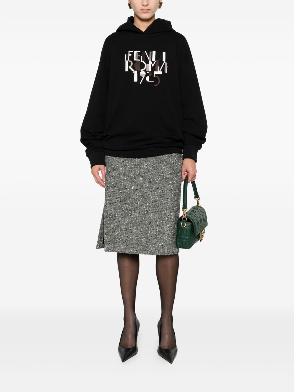 Fendi FENDI ROMA COTTON HOODIE Size S / US 4 / IT 40 - 2 Thumbnail
