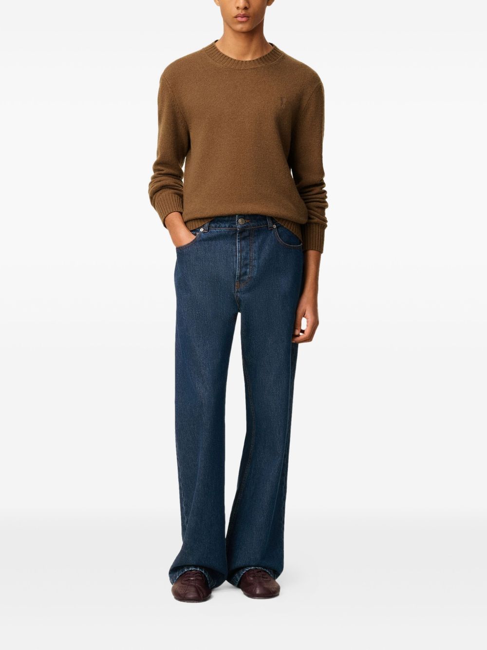 AMI WIDE LEG DENIM JEANS Size US 32 / EU 48 - 6 Thumbnail