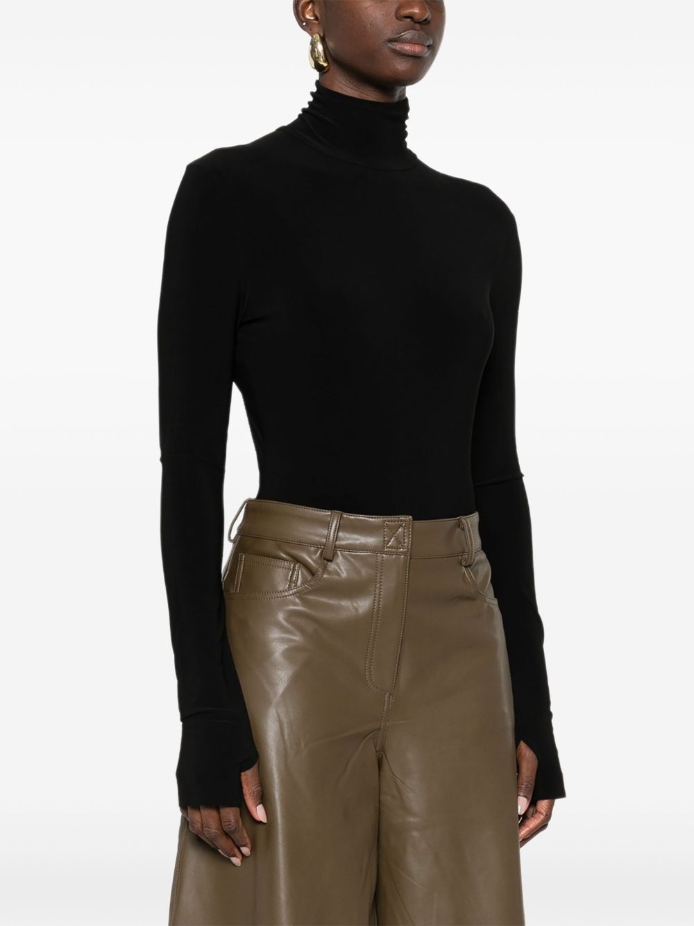 Norma Kamali TURTLE-NECK BODYSUIT Size XXS / US 00 / IT 34 - 5 Thumbnail