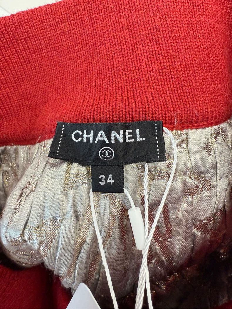 Chanel Chanel Tweed Mini Skirt Red - dmc Size US 34 / EU 50 - 3 Thumbnail