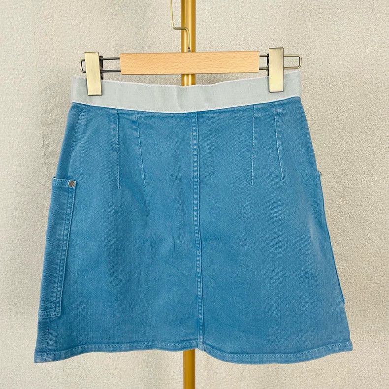 Chanel Chanel Blue Denim Velcro Skirt - dmc Size US 36 / EU 52 - 2 Thumbnail