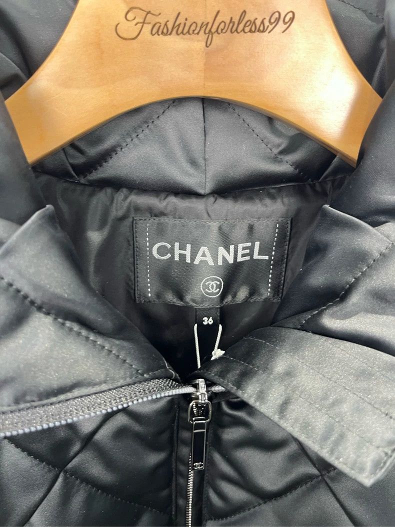 Chanel Chanel Black Logo Collar Jacket W/ Bag - dmc Size US S / EU 44-46 / 1 - 4 Thumbnail