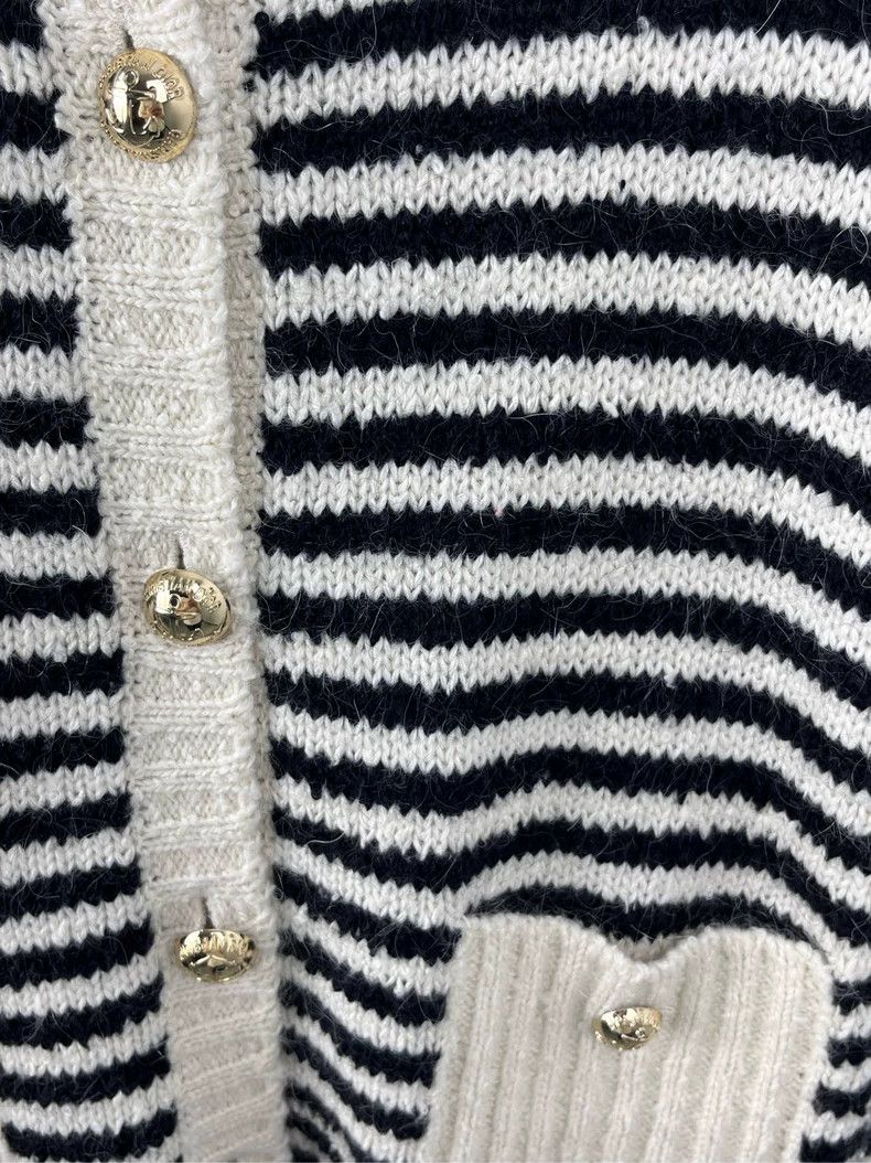 Dior Dior White Stripe Knit Cardigan - dmc Size US S / EU 44-46 / 1 - 3 Thumbnail