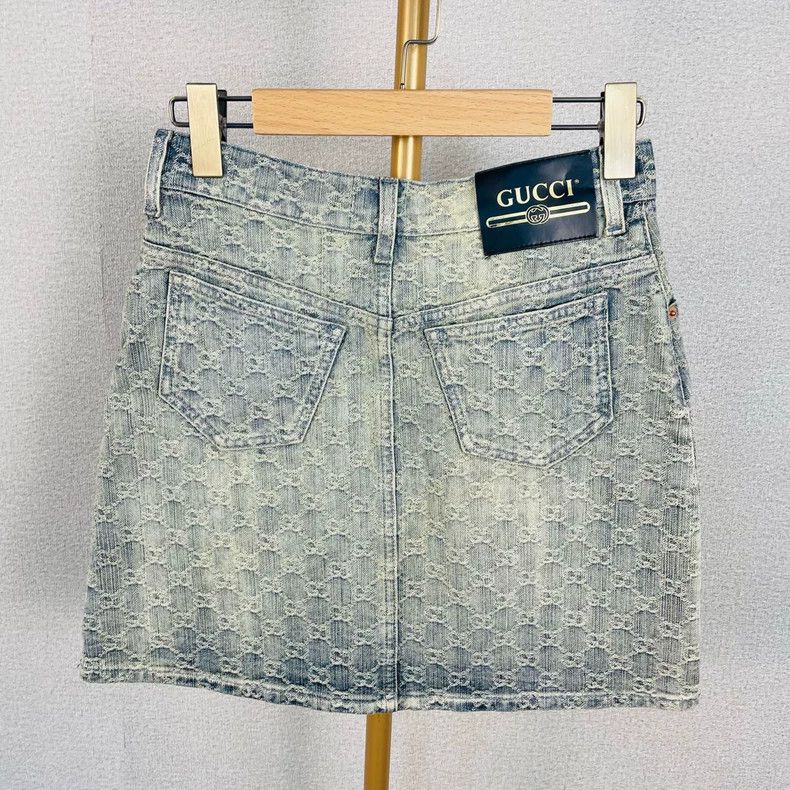 Gucci Gucci Printed Denim Mini Skirt - dmc Size US 36 / EU 52 - 2 Thumbnail