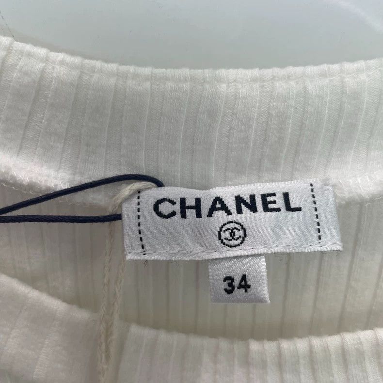 Chanel Chanel Anchor Button Knit Short Sleeve Top - dmc Size US XXS / EU 40 - 5 Thumbnail