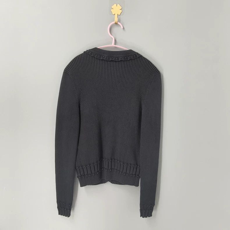 Chanel Chanel Ruffled Trim Knit Cardigan - dmc Size US M / EU 48-50 / 2 - 2 Thumbnail