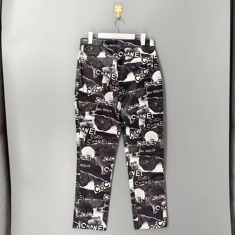 Chanel Chanel Camellia Logo Print Jeans - dmc Size US 31 - 2 Thumbnail