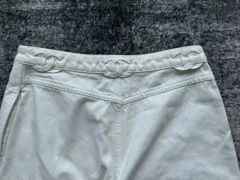 Chanel Chanel 25P White CC Waist Denim Jeans - dmc Size US 38 / EU 54 - 6 Thumbnail