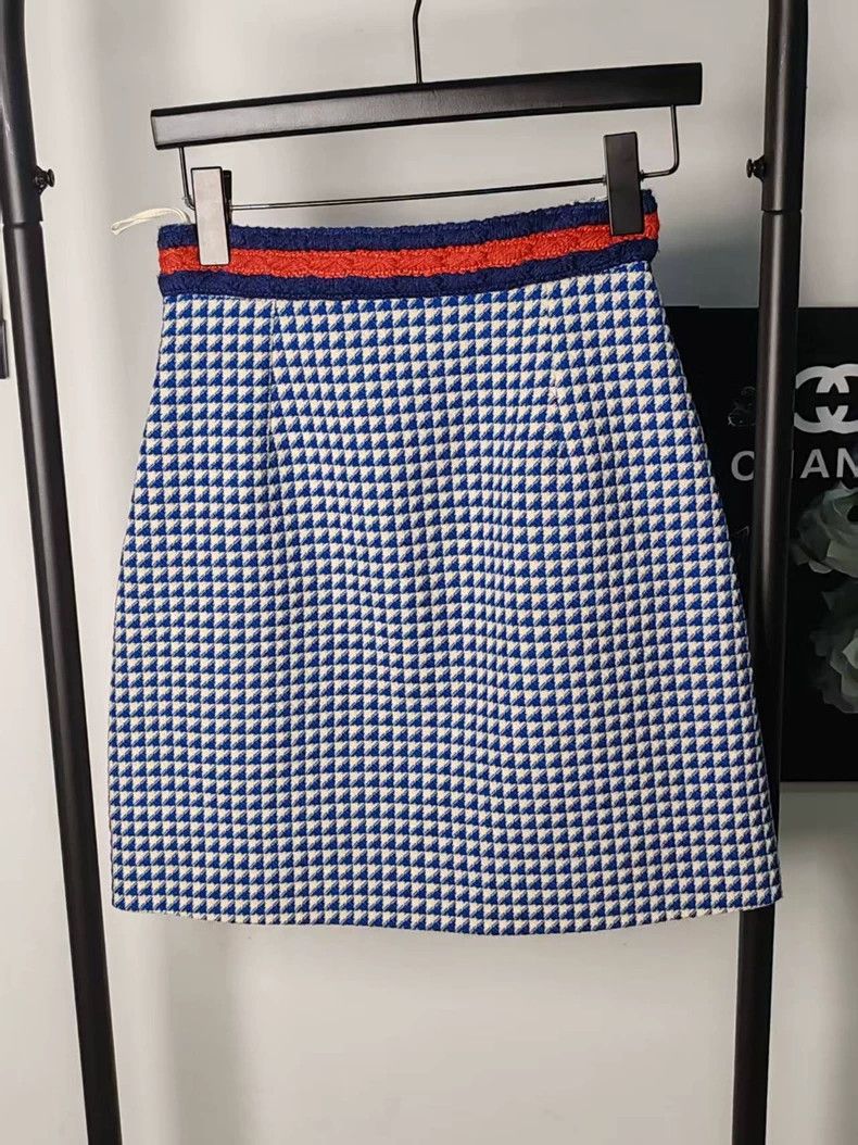 Gucci Gucci Houndstooth Tweed Mini Skirt - dmc Size US 38 / EU 54 - 2 Thumbnail
