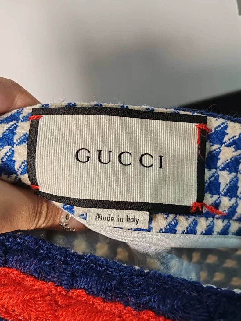 Gucci Gucci Houndstooth Tweed Mini Skirt - dmc Size US 38 / EU 54 - 3 Thumbnail