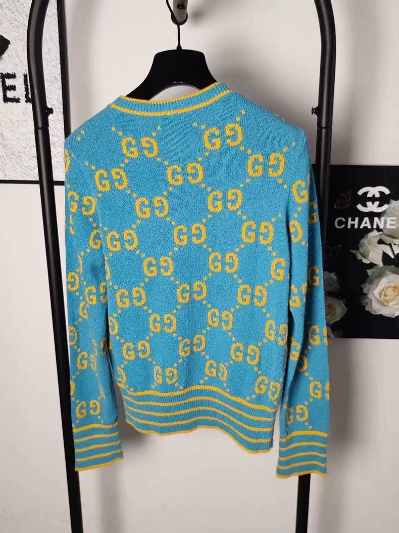 Gucci Gucci GG Monogram Knit Sweater - dmc Size US S / EU 44-46 / 1 - 2 Thumbnail