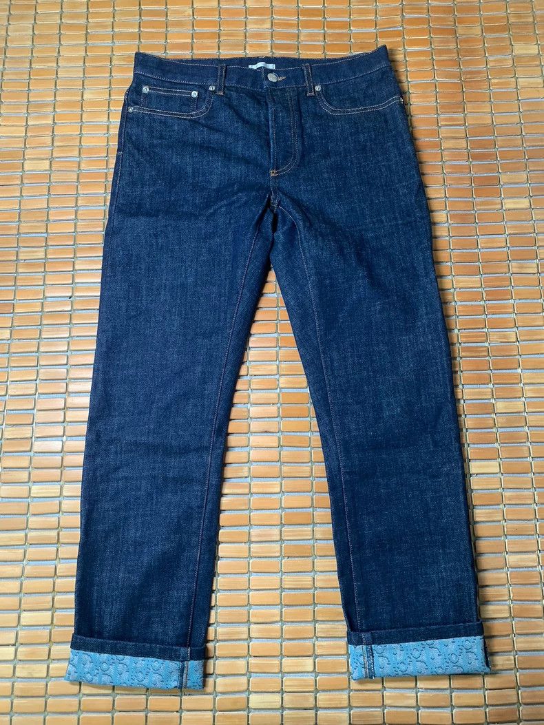 Dior Dior Cuffed Printed Denim Jeans - dmc Size US 30 / EU 46 - 2 Thumbnail