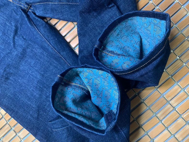 Dior Dior Cuffed Printed Denim Jeans - dmc Size US 30 / EU 46 - 7 Thumbnail