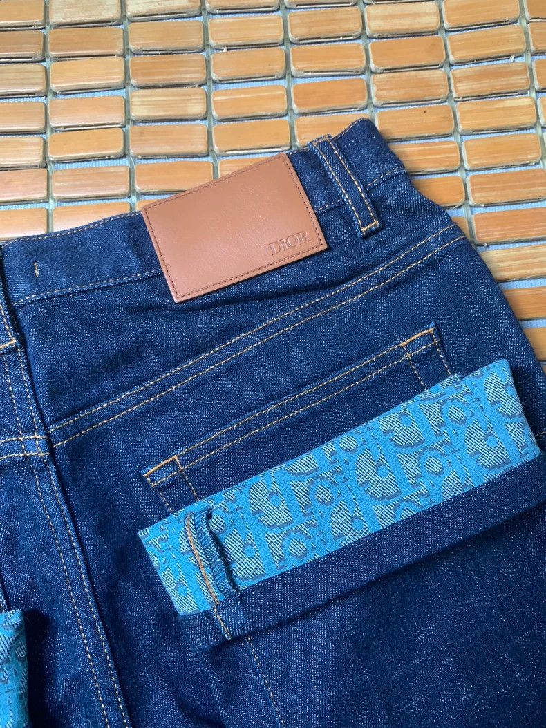 Dior Dior Cuffed Printed Denim Jeans - dmc Size US 30 / EU 46 - 4 Thumbnail