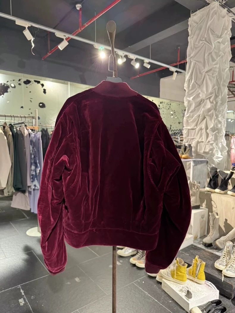 Haider Ackermann Haider Ackermann Red Velvet Bomber Jacket - dmc Size US M / EU 48-50 / 2 - 2 Thumbnail