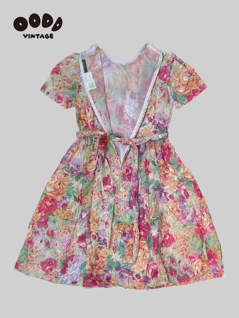 Paco Rabanne Paco Rabanne 80s Floral Short-Sleeve Dress - dmc Size US 36 / EU 52 - 3 Thumbnail