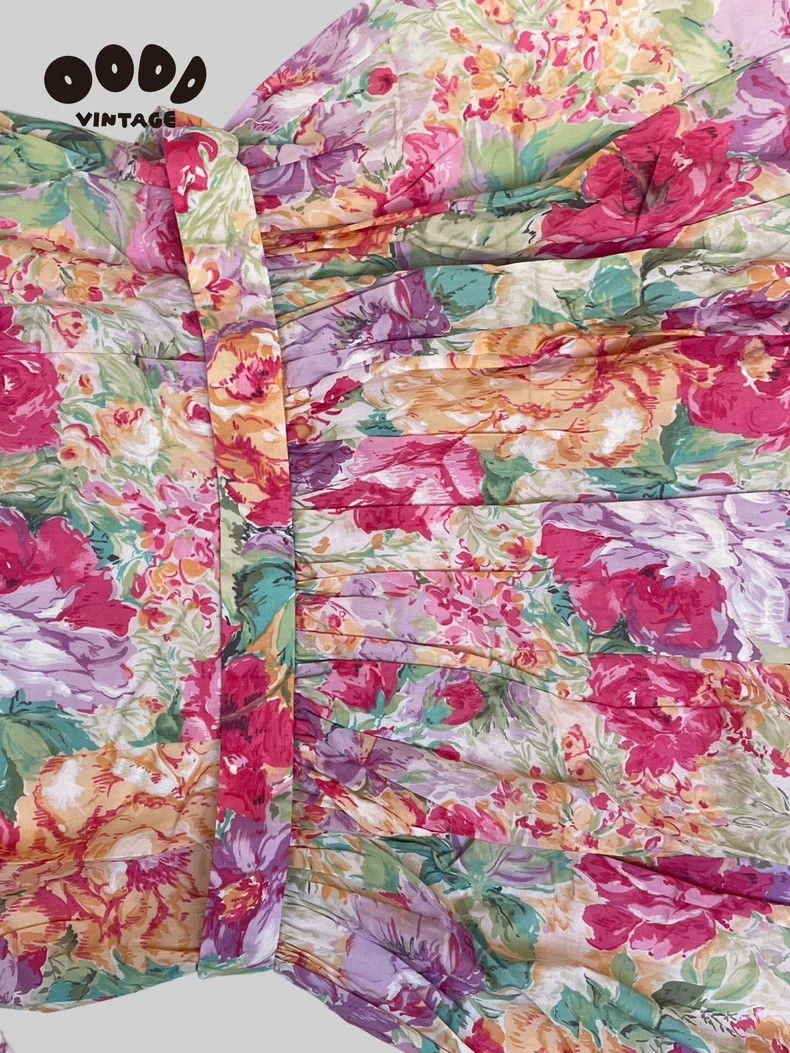 Paco Rabanne Paco Rabanne 80s Floral Short-Sleeve Dress - dmc Size US 36 / EU 52 - 8 Thumbnail