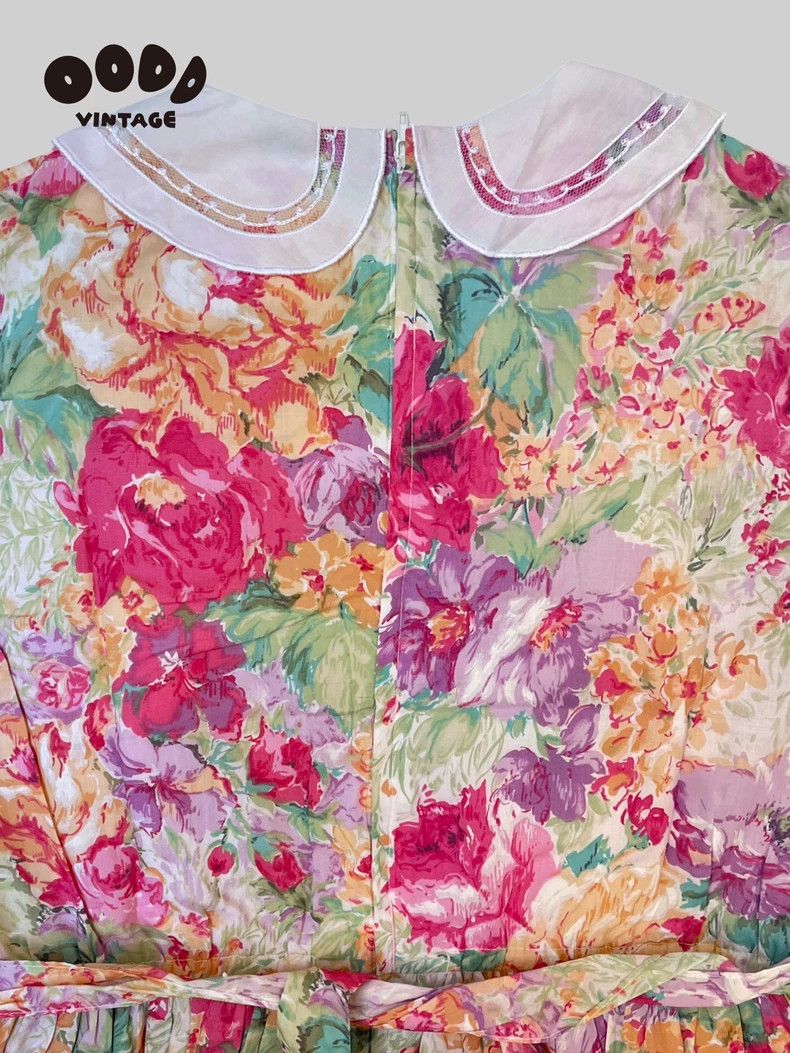 Paco Rabanne Paco Rabanne 80s Floral Short-Sleeve Dress - dmc Size US 36 / EU 52 - 6 Thumbnail