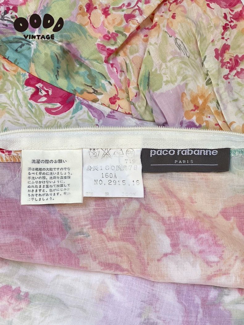 Paco Rabanne Paco Rabanne 80s Floral Short-Sleeve Dress - dmc Size US 36 / EU 52 - 9 Thumbnail