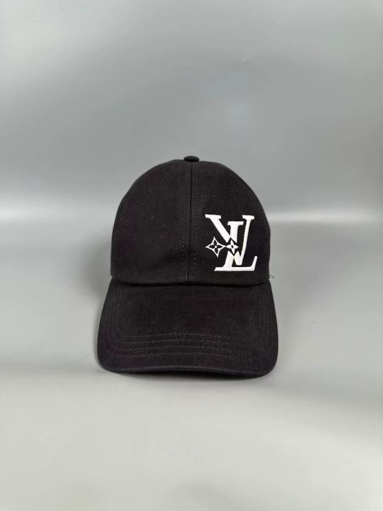 Louis Vuitton LV Black Logo Embroidered Baseball Cap - dmc Size ONE SIZE - 4 Thumbnail