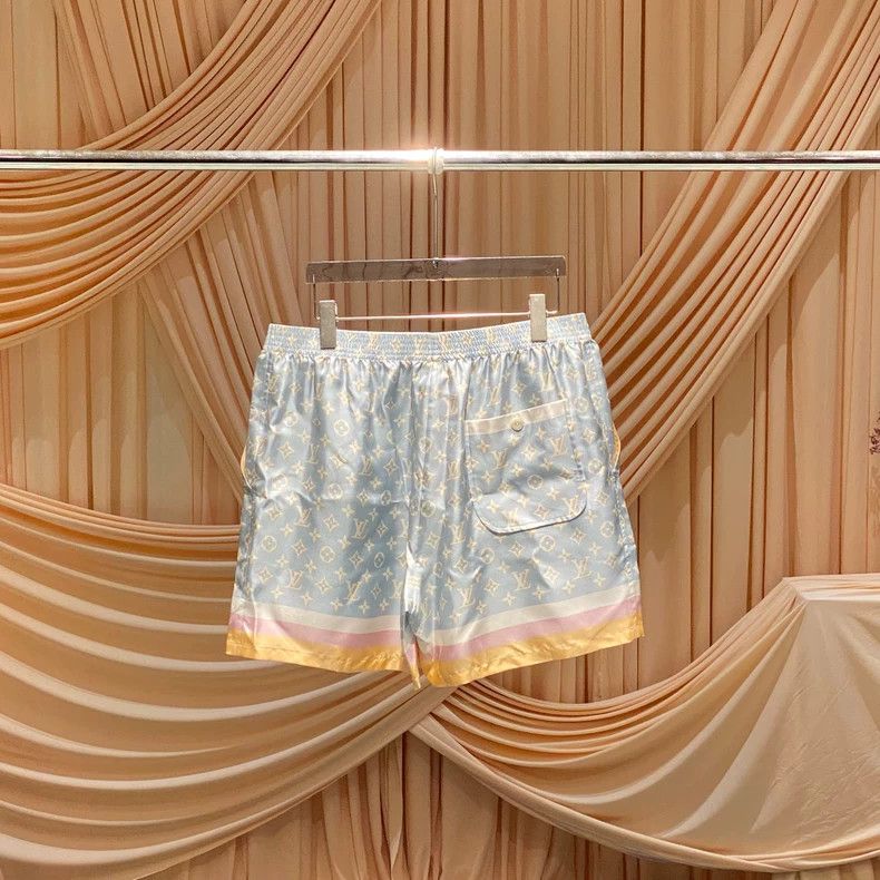 Louis Vuitton Louis Vuitton Macaron Monogram Silk Shorts - dmc Size US 31 - 3 Thumbnail